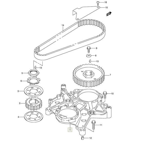 Кронштейн стартера Suzuki DF9,9-15 (12625-94J01)