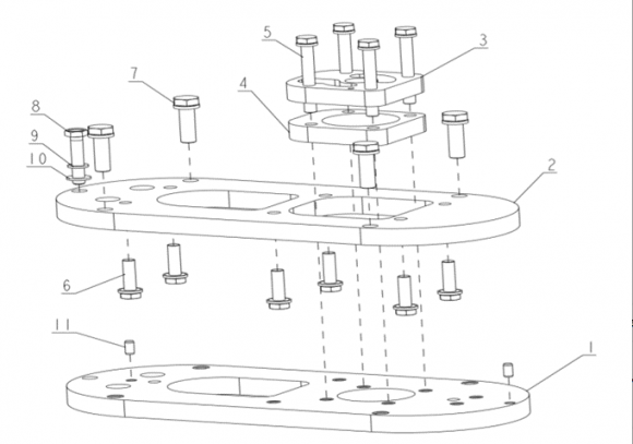 Переходная плита нижняя водомета SEA-PRO WT50 (32202-623710) (PREMARINE)