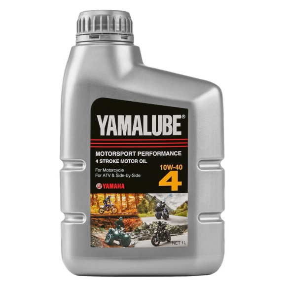 Масло Yamalube MC 4T 10W-40 (1 л) Полусинтетика  для мотоцикла, квадроцикла, скутера