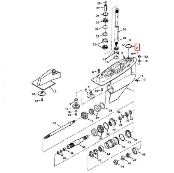 Кольцо резиновое MERCRUISER ALPHA/BRAVO (25-33465) (Quicksilver)